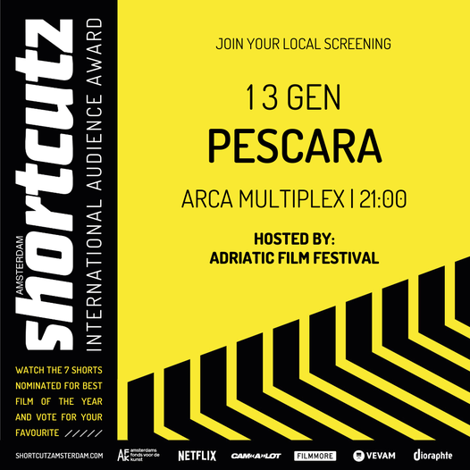 NLinItaly's tweet photo. The Adriatic Film Festival in Pescara will show 7 Dutch short films on January 13 (9 PM). The movies are nominated for the Shortcutz Amsterdam International Audience Award.
Join the preview and vote for your favorite movie yourself. #NLinItaly https://t.co/xkjqeVef7Y