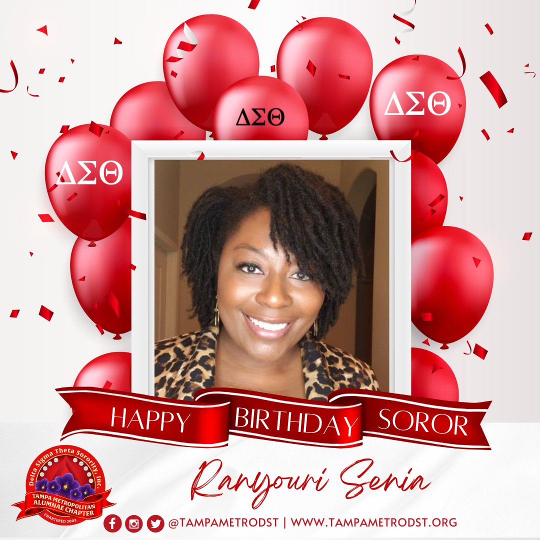 Tampametrodst's tweet photo. #CelebratingYOU Wishing Soror Ranyouri Senia a very happy birthday!
#TMACBirthdays #TampaMetroDST #TMACDST #DST1913 #TMACMagic https://t.co/ogcN33i8ZQ
