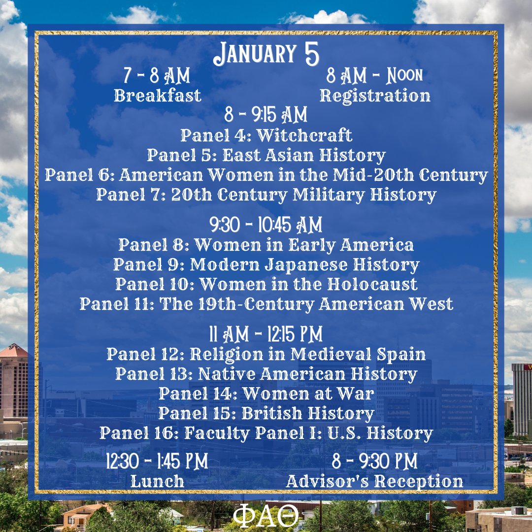 PAT_History's tweet photo. Welcome to Day 2 of #PATBiennial23! Enjoy panels in the morning, and explore Albuquerque in the afternoon!
https://t.co/j1z19LUGdV https://t.co/qZpcZE0rNj