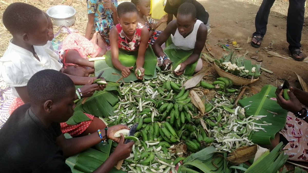 giftedhandsCBO's tweet photo. Day 3 session 1 and 2 were about learning the cultural way cooking a traditional meal called luwombo and steamed bananas(matooke) wrapped in banana fibres, making paper bowls and theory about making cakes. #skills4life #Scoutboys #scouting #skilling https://t.co/CViZxOe3OP