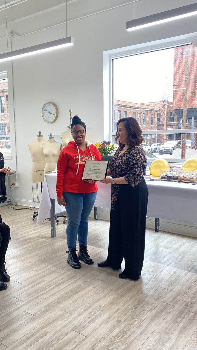 Meet Candice! Candice graduated earlier this year and has since started college at MCC, where she is pursuing a business certificate. She recently finished the Rightfully Sewn 10-week seamstress training program and hopes to one day work as a seamstress or fashion designer.