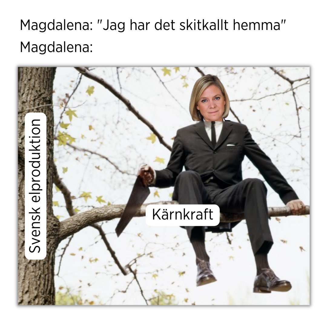När man klagar på elkrisen samtidigt som man är ansvarig för elkrisen…