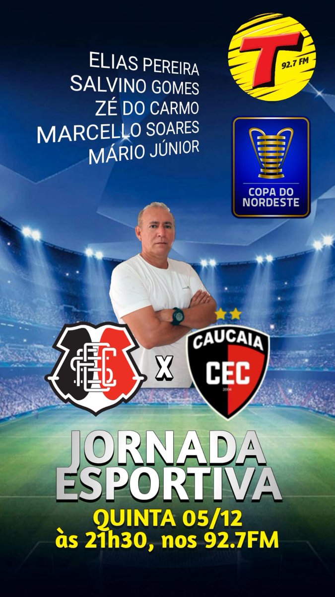 🎙️⚽📻 Hoje tem futebol na Transamérica. Vamos com o <a href="/SantaCruzFC/">Santa Cruz F.C.</a> na <a href="/CopaDoNordeste/">Copa do Nordeste</a> . Sintonize 92,7 FM ou nos ouça nos apps de rádio. #TransaméricaAMelhorDoFutebol