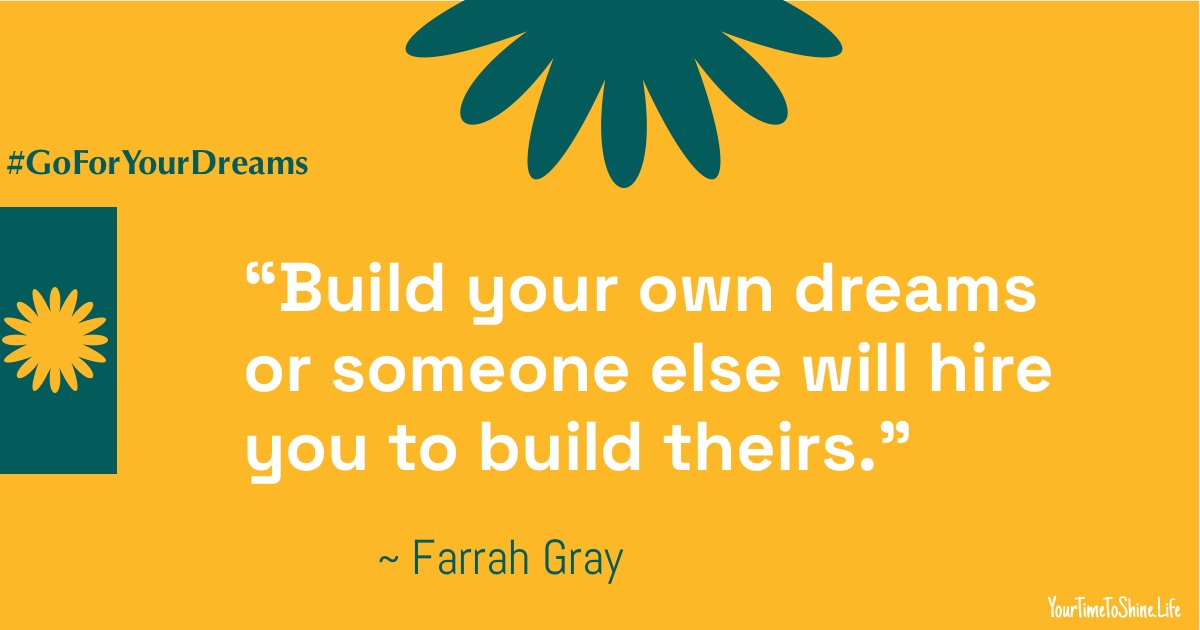 YrTimeToShine's tweet image. This week&apos;s Coaching Theme: GO FOR YOUR DREAMS. You&apos;ll never know what could have been unless you take a chance on your dreams and push past the fear. What would your life be if you had no fear of failure? #GoForYourDreams #FearlessDreams #Dreambig #GoForIt  #KeepMovingForward ❤️