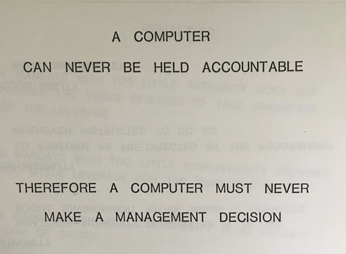 gm to this IBM training slide from the 70s