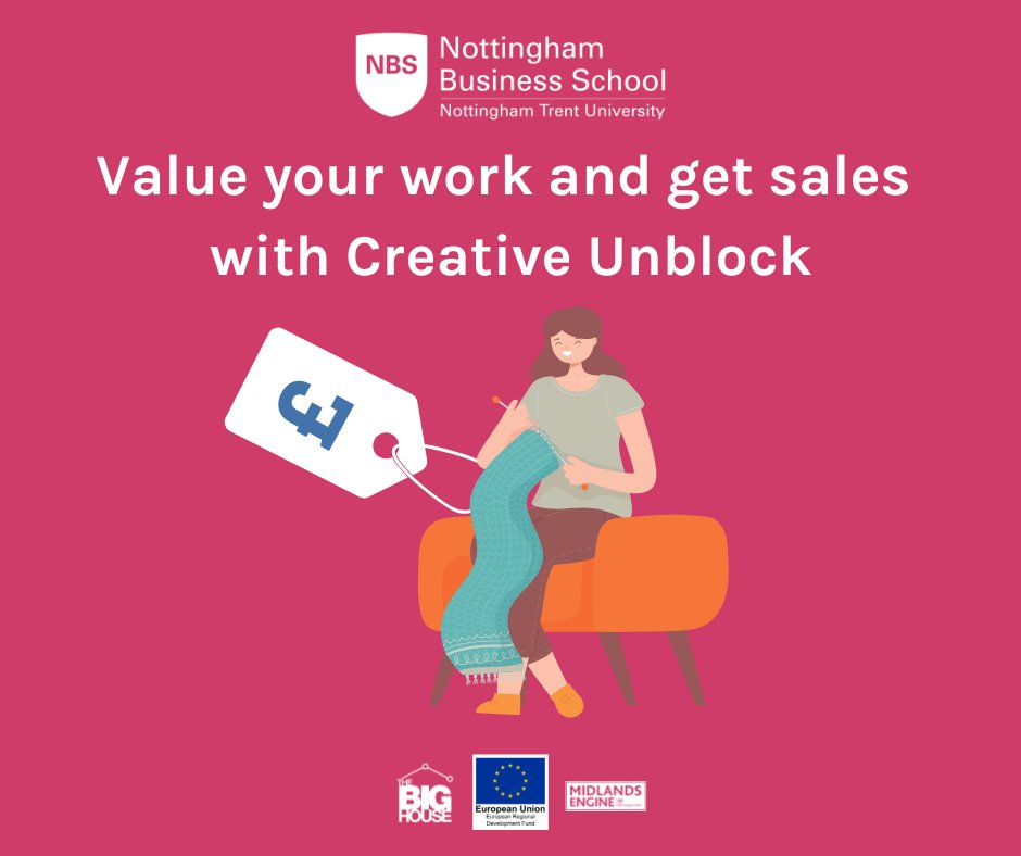 thebighouse7's tweet photo. Are you designer-maker, crafter or artist making work in Notts/Derbyshire? Get support marketing and selling your work with Creative Unblock, a series of four workshops provided by @NBS_NTU as part of #TheBigHouse. Find out more by accessing the info pack: https://t.co/z3jTR4tqFJ https://t.co/TN8fGbr7RE