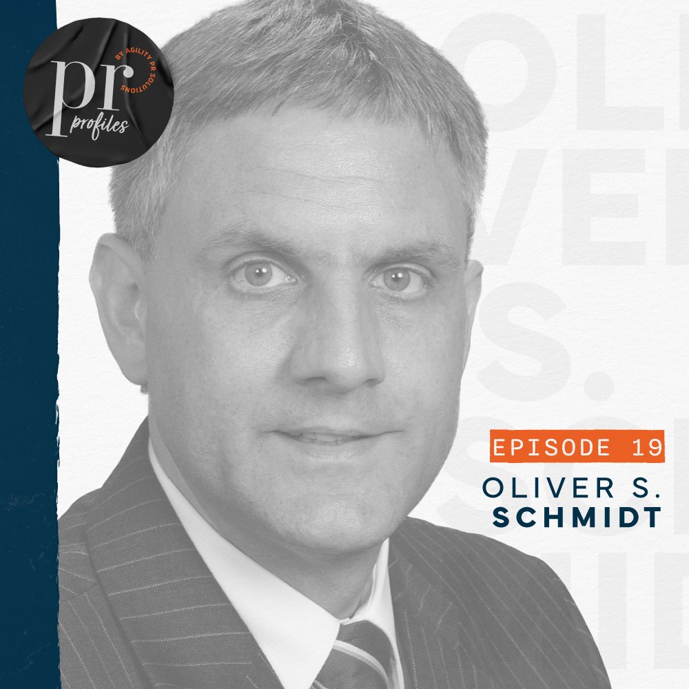 AgilityPRS's tweet photo. Episode 19 of #PRProfiles featuring Oliver S. Schmidt, president and CEO of @C4CSinfo is out! Don’t forget to subscribe to regularly hear from some of the brightest minds in PR! Check out the latest episode here: https://t.co/xAOuj7ZkAK https://t.co/cvZXJ8foMW