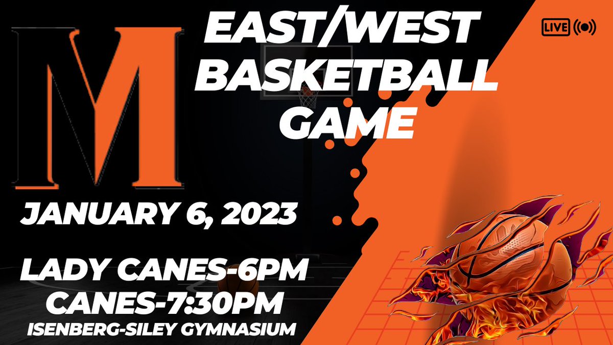 $5 Student tickets will be available for purchase during all lunches tomorrow(Friday). #moeastfamily <a href="/Hurricane_Hoops/">East Basketball</a> <a href="/LadyCanesHoops/">Mo East Lady Canes Basketball</a>