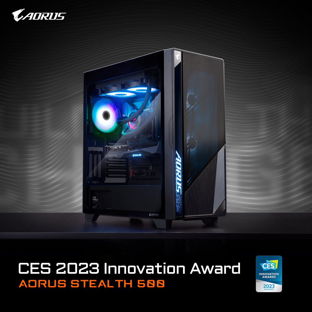 AORUS_Nordic's tweet photo. Our unique PC DIY KIT, AORUS STEALTH 500, wins the CES 2023 Innovation Award! 🎉
https://t.co/GYhjFyDppt
#GIGABYTE #AORUS #Desktop #ProjectStealth #Stealth500 #C500 #DesktopPC #Uncompromised #PCGaming #GamingPC #ComputerHardware #Computer #PCParts #Z690 #RTX30 https://t.co/4AbDgYCRv9