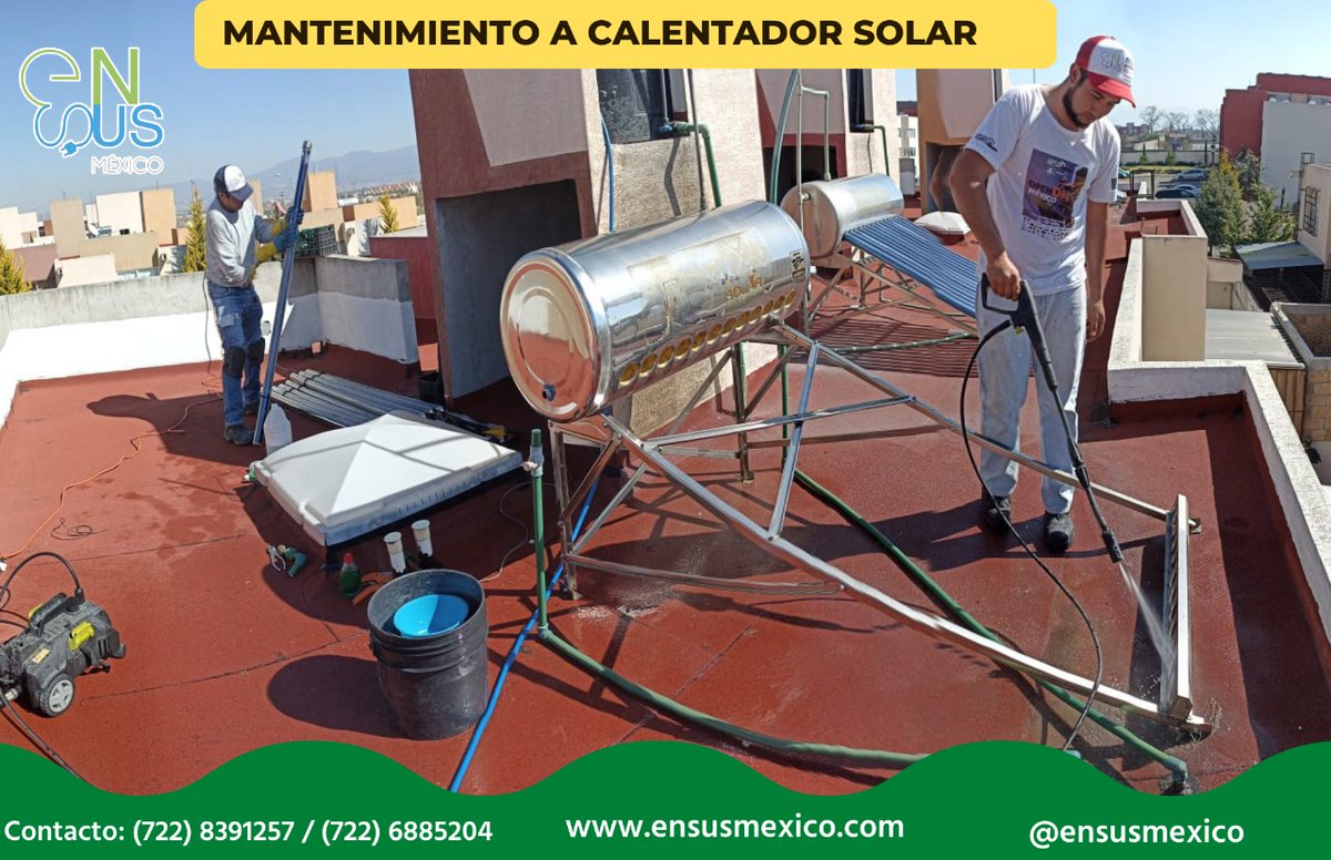 ENSUSMEXICO's tweet photo. El servicio de mantenimiento que ofrecemos es profesional.
📱7228391257 / 7226885204
#calentadorsolar #mantenimientocalentadorsolar #Toluca #Metepec #ixtlahuaca https://t.co/33QwqHb7GU