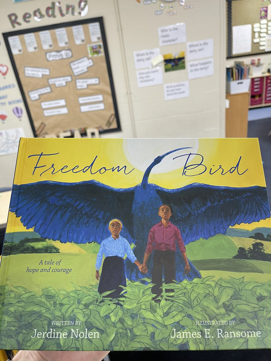 And just like that, the Spring term has started! In year 5, we are reading ‘Freedom Bird’, written by Jerdine Nolen. 📖 @theliteracytree #TeachThroughaText