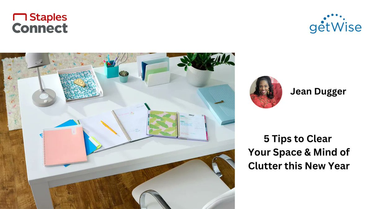getWiseconnect's tweet image. Jean Dugger, a motivational speaker, shares her top 5 tips for decluttering your home (and your mind) for 2023.

staplesconnect.com/articles/worki…

#getWiseconnect #healthandwellness #declutteringprocess #accomplishmentlist