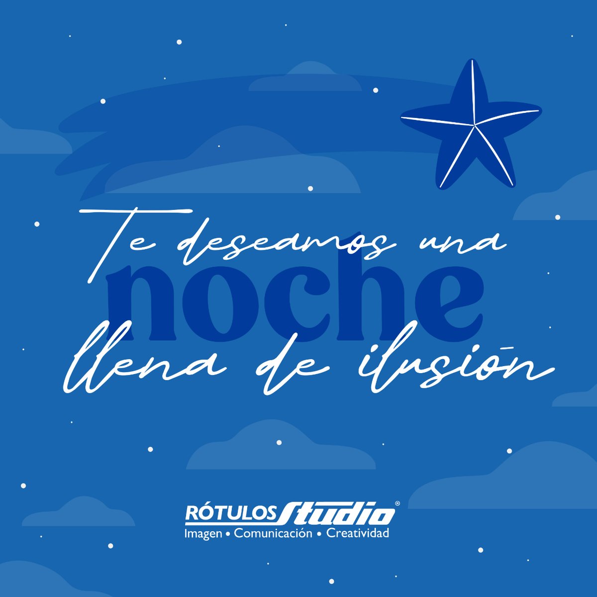 RotulosStudio's tweet image. Te deseamos una noche llena de ilusión. Feliz Noche de Reyes. 🌟🎁 #rotulosstudio #rotulosgranada #nochedereyes