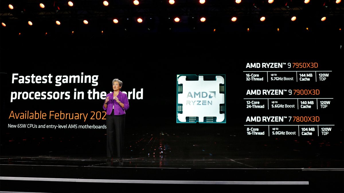 Introducing the fastest gaming processors in the world: AMD Ryzen 7000 Series with 3D V-Cache. Available February.