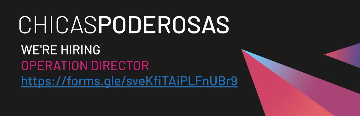 poderosaschicas's tweet photo. ¿Te gustaría ser parte de la equipa de Chicas Poderosas? ¡Buscamos Directore de Operaciones!
🔺Supervisará las operaciones de la organización
🔺Buena comprensión de los procedimientos legales para ONG's en California EEUU
🔺Inglés y español con fluidez
👉🏾 https://t.co/nnYK78RuKg https://t.co/gPCoXpk8W6