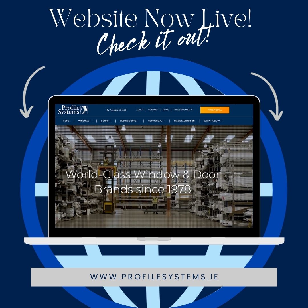 🌐🌐 We are so proud of all the team here at Profile Systems with our newly launched website!!! Our goal was to increase speed and make the site more responsive and user-friendly. But never mind us; tell us what you think profilesystems.ie, and comment below! 👇👇