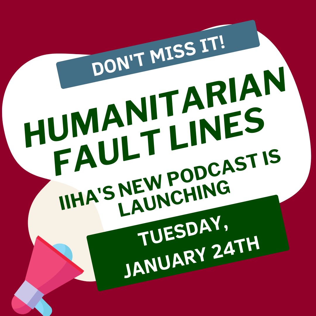 IIHA_Fordham's tweet photo. 🎉 Less than three weeks before Humanitarian Fault Lines launches 🎉 

Save the date: our podcast will launch on Tuesday, January 24th, 2023! 

Humanitarian Fault Lines will be available wherever you get your favorite podcasts. 

#HumanitarianFaultLines #podcast #IIHA https://t.co/BwHcJSSj7k