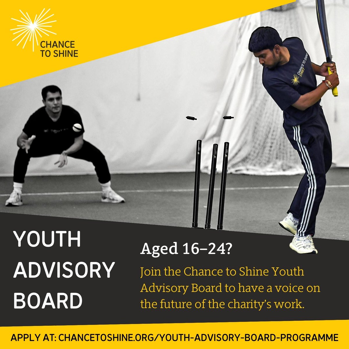 Chance2Shine's tweet photo. Aged 16–24?

Applications are open for our Youth Advisory Board. Whether you’re involved in a current CTS programme, have an interest in sport, charities or have a skillset that aligns with our aims we’d love to hear from you.

Find out more &amp; apply at: https://t.co/oWgRXZG4TL https://t.co/gUZJ75m5dG