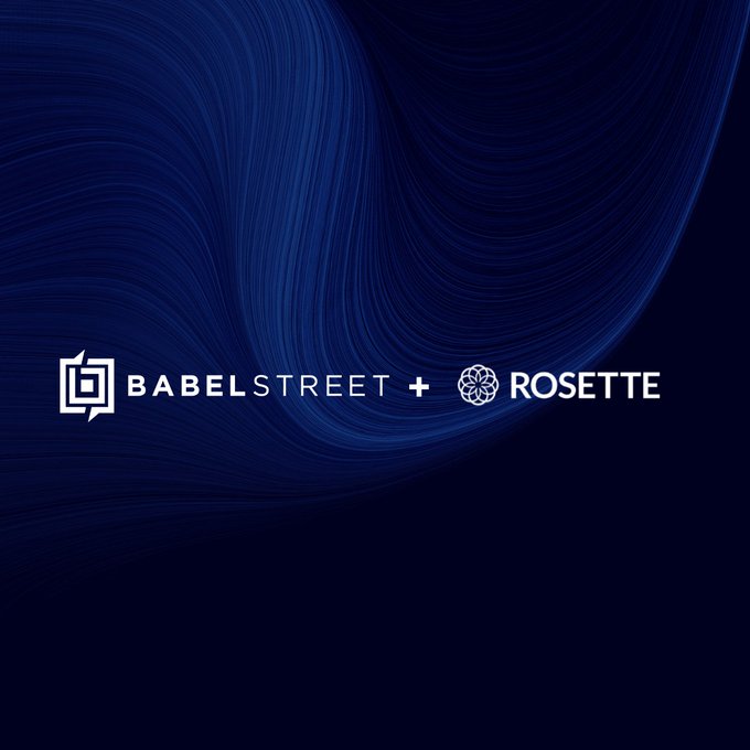 BasisTech (@basistechnology) on Twitter photo We couldn’t be more excited to keep building the future of data analytics, insights, and open-source intelligence as Rosette officially joins Babel Street! Follow us there <a href="/BabelKnowledge/">Babel Street</a>.
hubs.la/Q01wDzgl0 We couldn’t be more excited to keep building the future of data analytics, insights, and open-source intelligence as Rosette officially joins Babel Street! Follow us there <a href="/BabelKnowledge/">Babel Street</a>.
hubs.la/Q01wDzgl0