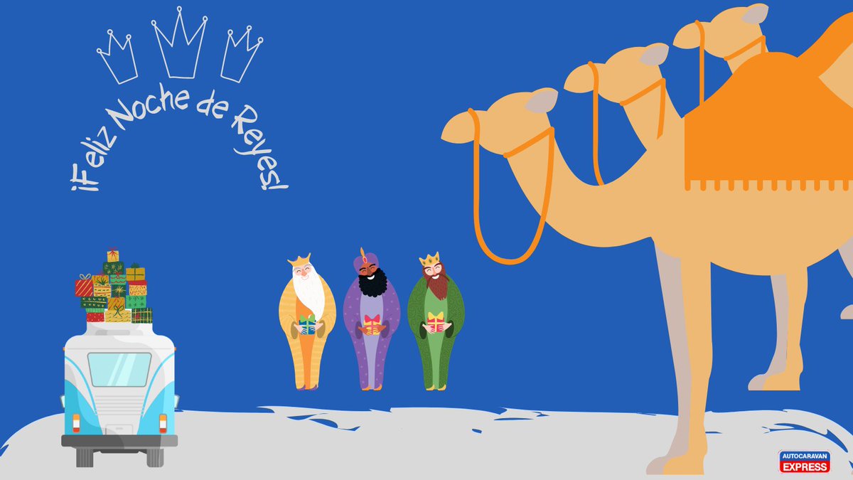 AutocaravanExpr's tweet photo. ¿Creéis que si a los Reyes Magos les diesen la oportunidad de traer los regalos viajando desde Oriente en #autocaravana seguirían usando los camellos 🐪🐪🐪? Tenemos nuestras dudas 😜

¡Feliz Noche de Reyes y que se cumplan todos vuestros deseos! 🎁👑👑👑🎁 https://t.co/psB1rn8ioE