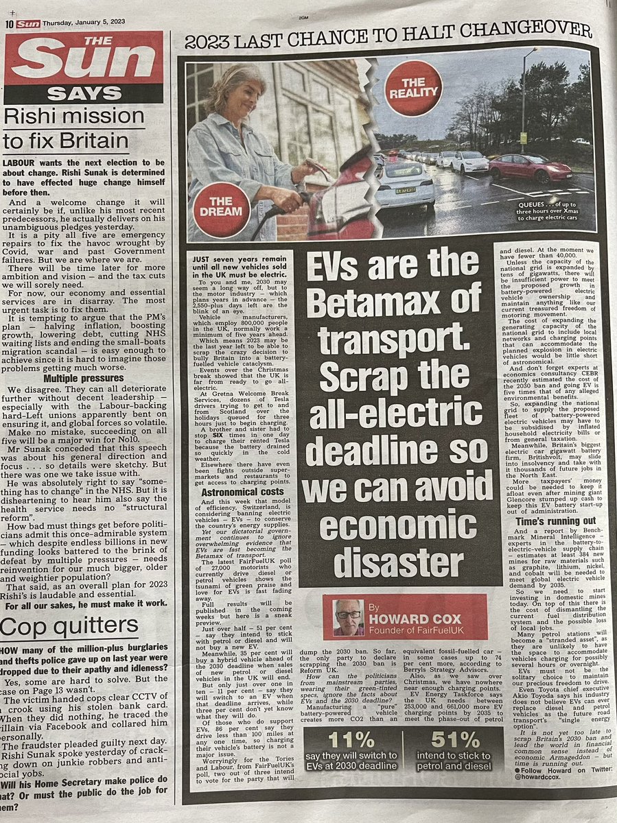 HowardCCox's tweet photo. On @jkyleofficial show at 7pm ish. @TalkTV . Re my article in @TheSun today re EVs. https://t.co/Sh0Vjr9Trn