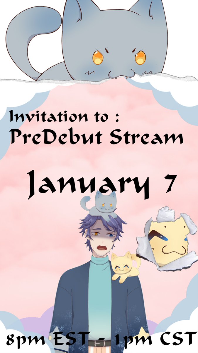 lechatnono's tweet photo. ✨Hello, I'm Nono ! I'm inviting you (yes, you!) to my PreDebut stream on the 7th of January! ✨

🐱 PreDebut Stream January 7th 🐱

When : 8PM CET / 1PM CST 
Where : ttv/lechatnono

We'll be gaming, chatting and more! 
Hope to see you there!

PS: bring some catfood 🐈🐈‍⬛ https://t.co/vzZvrWgZtL