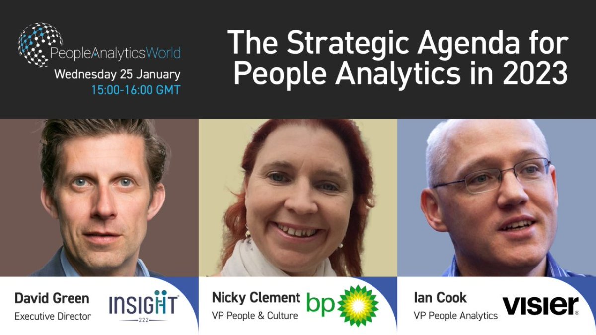 What is the role of #PeopleAnalytics in delivering a competitive strategy that secures the skills &amp; tech needed to navigate coming risks &amp; opportunities? Join our panel on 25 January to discuss key trends &amp; priorities for the digital #HR leader in 2023. 
peopleanalyticsworld.swoogo.com/strategicoutlo…