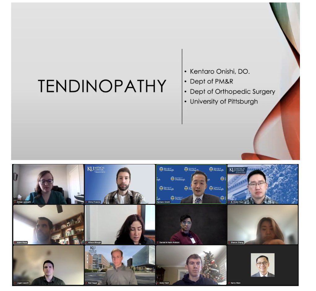 Excellent lecture <a href="/KU_PMR/">KU PM&R</a> #Kansas Didactics on Tendinopathy by Dr. Onishi from <a href="/UPMC_PMR/">UPMC PM&R</a> #Physiatry #SportsMedicine <a href="/AAPhysiatrists/">Assoc. of Academic Physiatrists (AAP)</a> <a href="/AAPMR/">AAPM&R News</a> <a href="/PmrScholars/">PM&R Scholars</a> <a href="/KUMC_GME/">University of Kansas Graduate Medical Education</a>