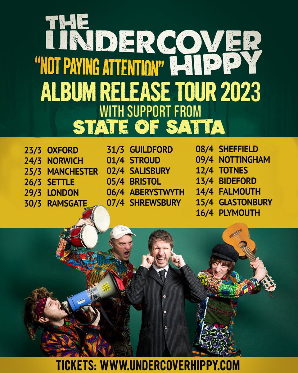 stateofsatta's tweet photo. Last year was mega...but wait till you hear what we have coming up.

State of Satta will be joining The Undercover Hippy as touring support for his upcoming album launch tour across 19 UK dates!

Catch us at a venue near you...tickets available here: https://t.co/MY28XjT20J https://t.co/7lULTzuURJ