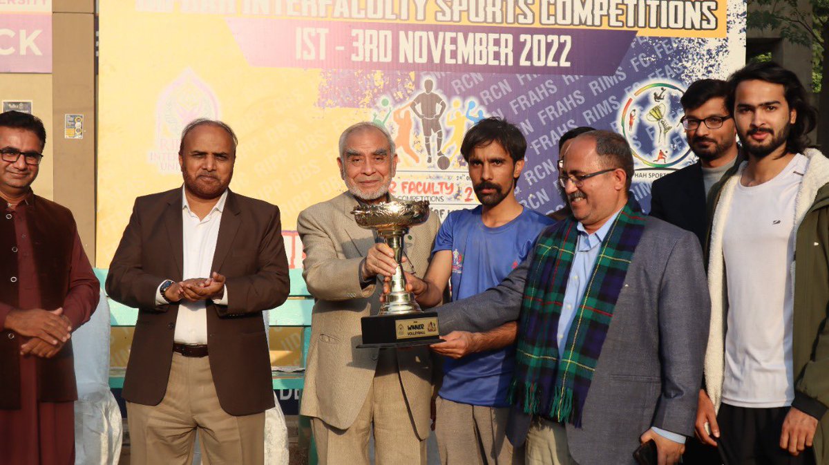 zikria_aftab's tweet photo. On the occasion of sport day at #riphah university receiving champion trophy as Vollyball champion.
@Riphahmedia https://t.co/OqVvb7i5Tg
