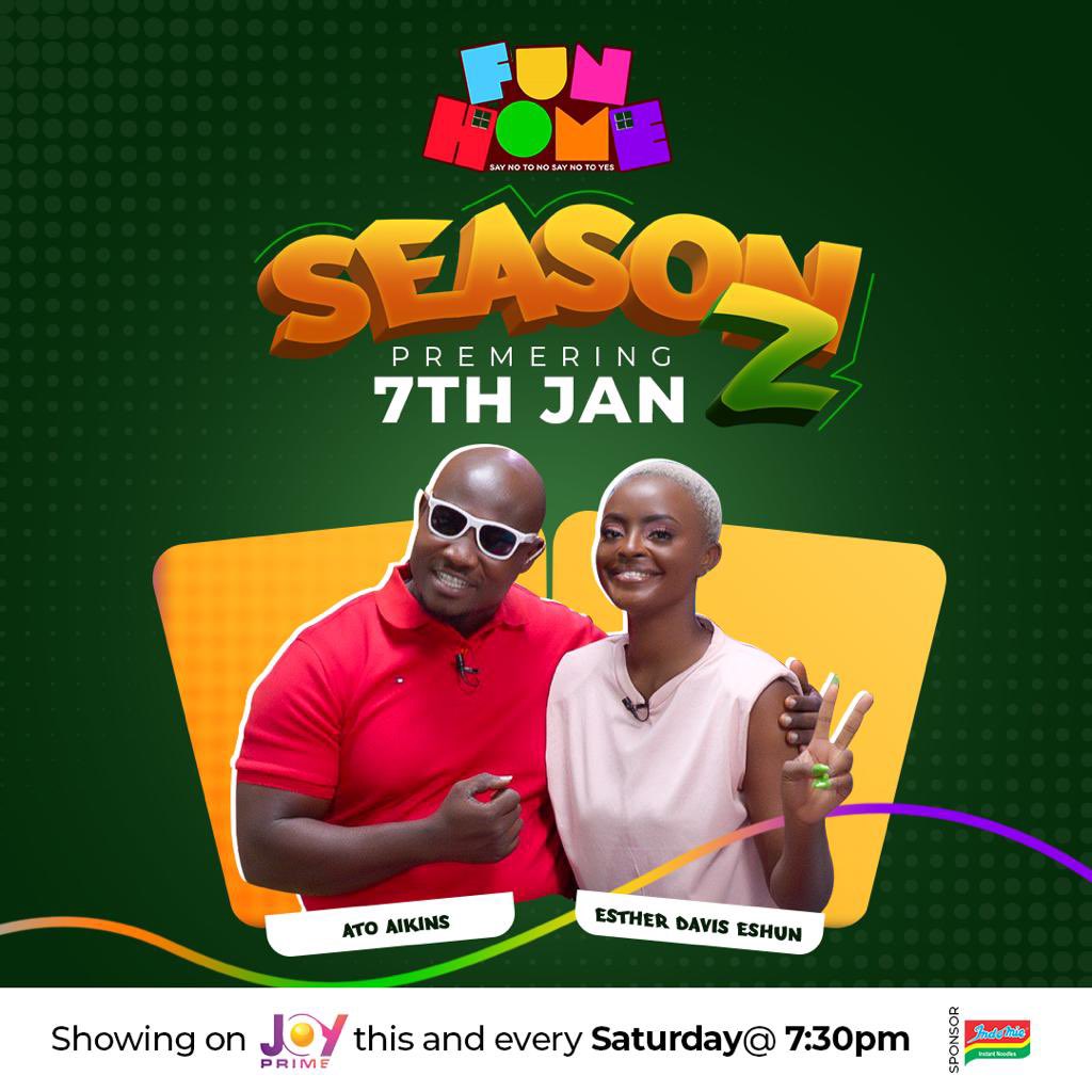 NEBASARK's tweet photo. Fun home season 2 this Saturday on joy prime .. plenty Twitter influencers will be passing through …. https://t.co/GzZBRl41E6