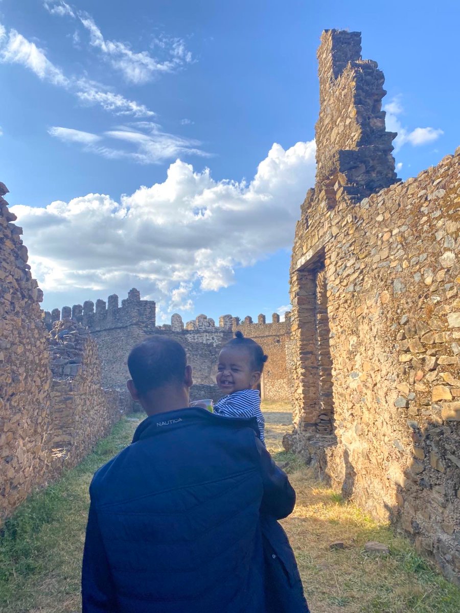 #Gondar is always a great destination for family vacation, even our little one thinks so #Ethiopia #Domestic-tourism
