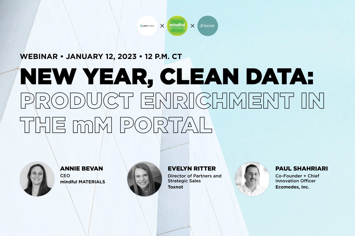 3E_Exchange's tweet photo. Kick off the new year tidying up your #productdata. If you've invested in #sustainability &amp; the #builtenvironment, learn what to do next.

Join us with @mMCollaborative and @ecomedes to chat about the future of the #mMPortal.

Register now 👉 https://t.co/NcMyNPXY6R https://t.co/yzImTfEVrQ