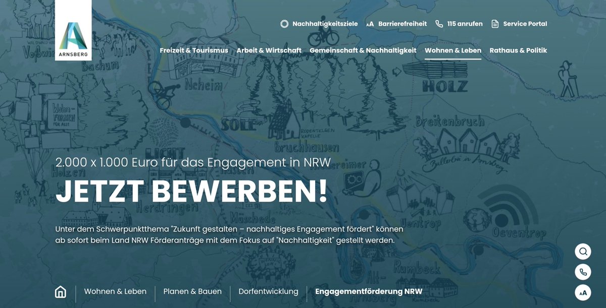 Jetzt schnell! - NRW fördert ab sofort, aber nur insgesamt 2.000 nachhaltige Projekte im Land - kurzelinks.de/jetzt-schnell.