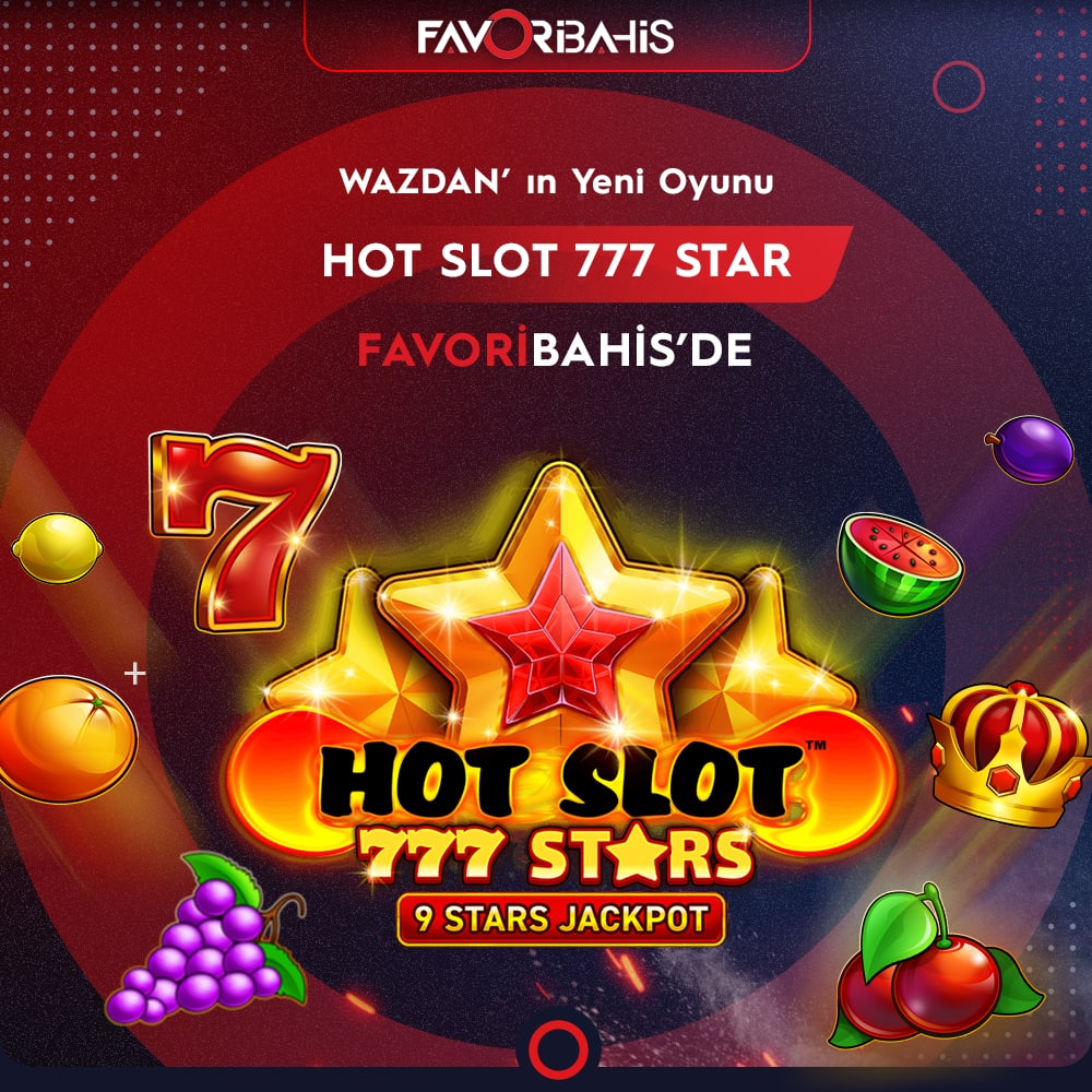 📍#Favoribahis'ten Yeni Heyecanlar..!

🎯Wazdan Sağlayıcısının Yeni Oyunu;
🍉Hot Slot 777 Star ile Eğlencelere dalın..!

🎯  Favoriniz bir tık uzağınızda 👍
🔗  favoriguncel.com/sosyal
