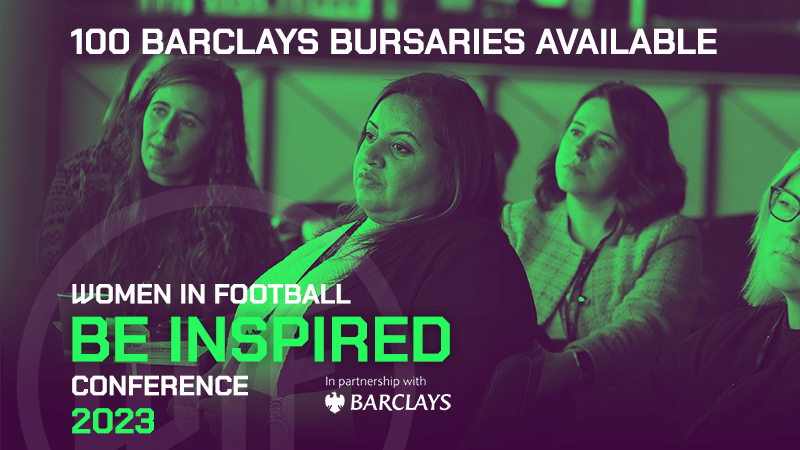To ensure that our conference remains as accessible as possible to women working in, or aspiring to work in football, <a href="/BarclaysFooty/">Barclays Football</a> are funding 100 places for day 1 of #WIFBeInspired 2023 👏

Your last chance to apply is this Sunday ⏰
Don't miss out! ➡️ bit.ly/3hrxfxY