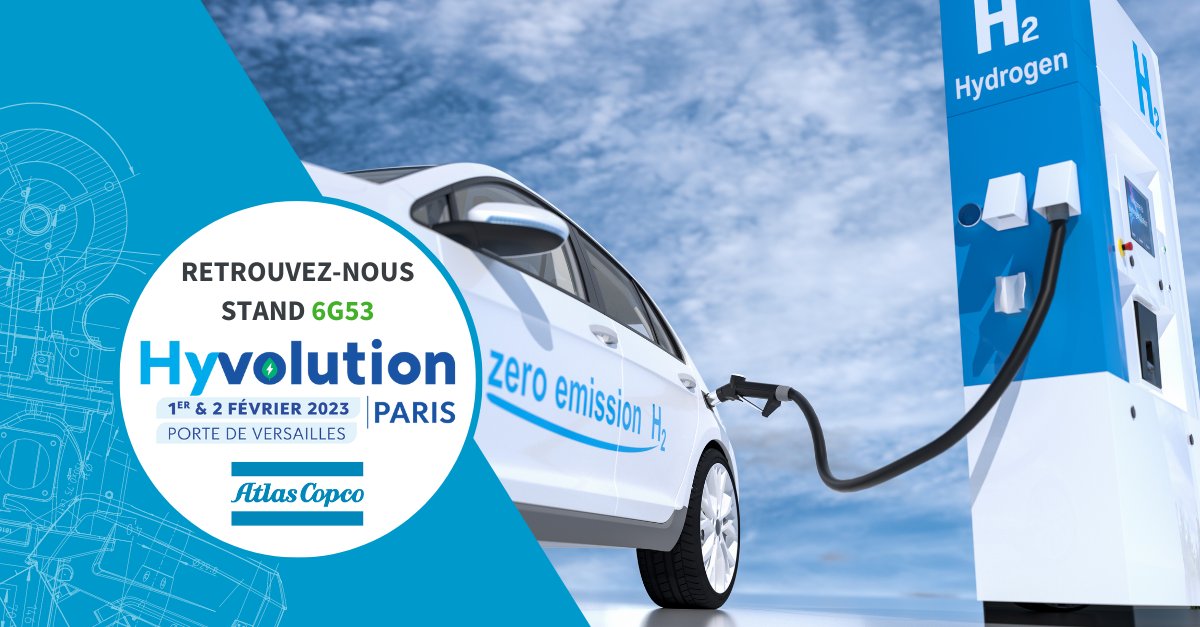 AtlasCopcoFr's tweet image. 📢  [Salon Hyvolution 2023]

Atlas Copco, acteur industriel, valorisation du biogaz, de l’injection réseau et de la mobilité.

✅ STAND 6G53 !

✅E-BADGE GRATUIT avec le code GEEXP : atlascop.co/CtrRz

#H2solutions #HyVolutionParis #atlascopcocompresseurs #wordofhydrogen