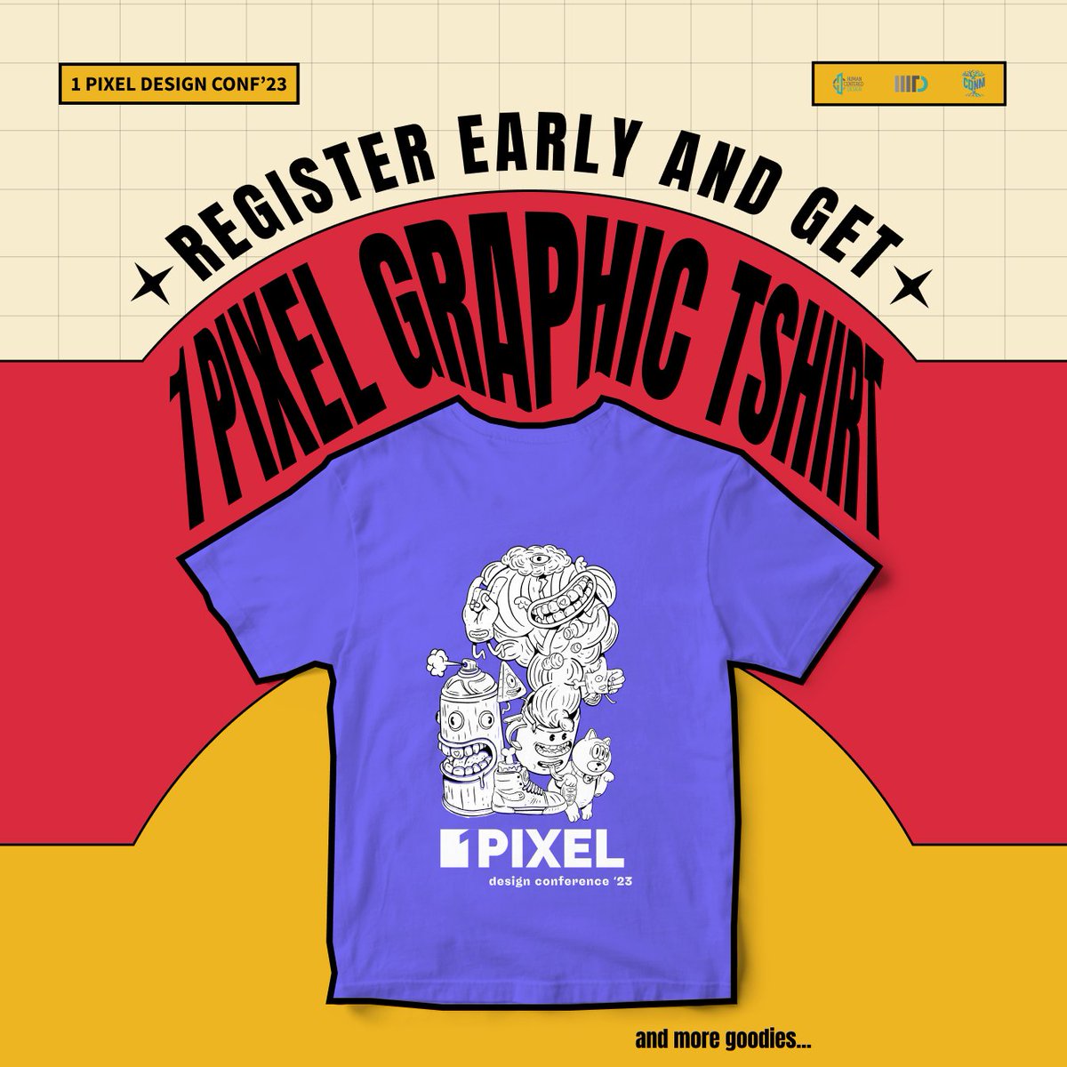 hcdiiitd's tweet photo. Get ready to rock the 1Px T-shirt and be the envy of all your designer friends!  Don't miss out on the chance to grab this graphic T-shirt, and make sure to snag your spot before 7th January 2023 for early bird benefits.
https://t.co/Vda596G0js
#1pxdesignconf #community #IIITD https://t.co/F0EqoqNAq5