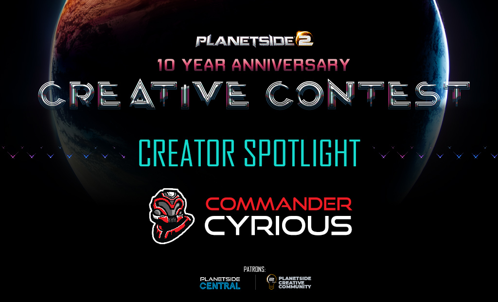PS2Central's tweet photo. First Creator Spotlight of 2023 - a streamer, mentor and a player who needs little introduction: @CMDRCyrious 

https://t.co/SjpC7V2C4b

@planetside2 @WrelPlays @ALapidis @DBG_Bishop @hrsanchez_RPG @ArsheeTv @CAMIKAZE78 @StarcraftWinter 
#Planetside2 https://t.co/dJXu7662tK