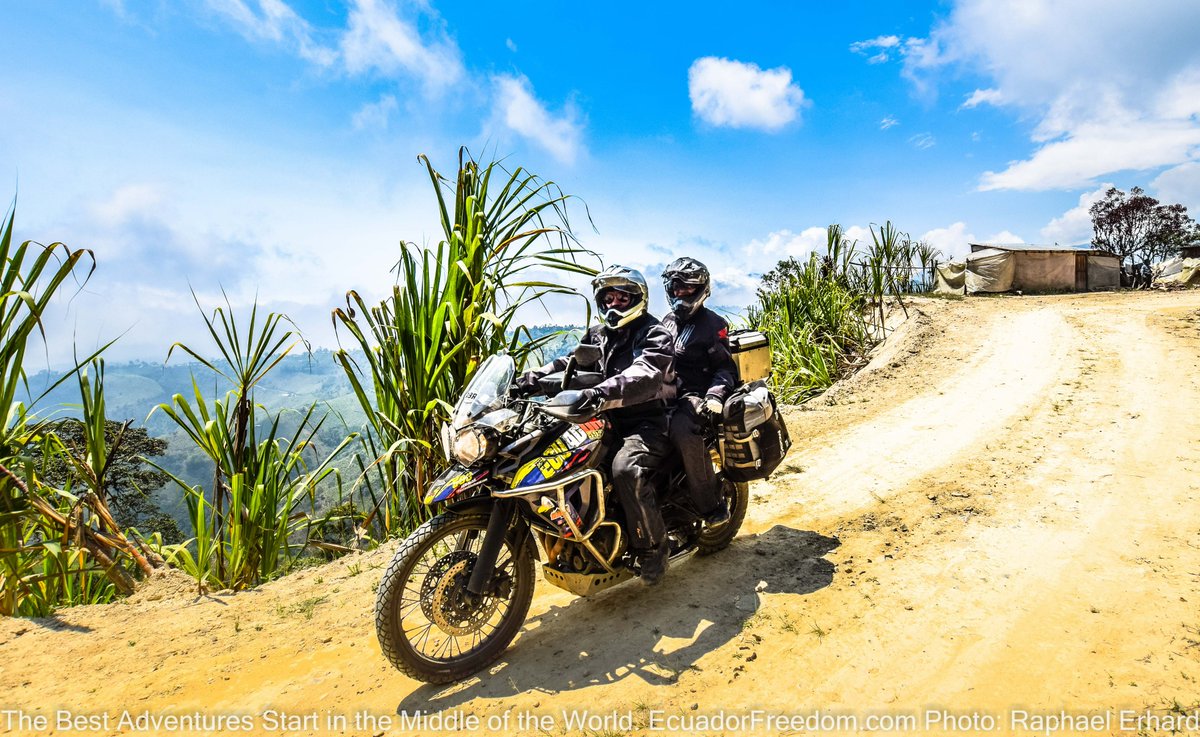 EcuadorMotoRent's tweet photo. Ecuador Freedom is here to show you the real Ecuador - no shortcuts! Get outfitted with the best gear, see some amazing places, meet cool people, and have a truly authentic experience. Come explore like never before! #exploreecuador #adventuretime #Ecuador https://t.co/aEIEuTtW2s