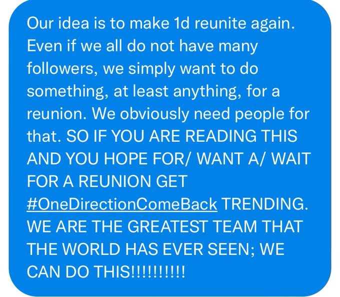 1_Dir_ection_er's tweet image. #OneDirectionComeBack