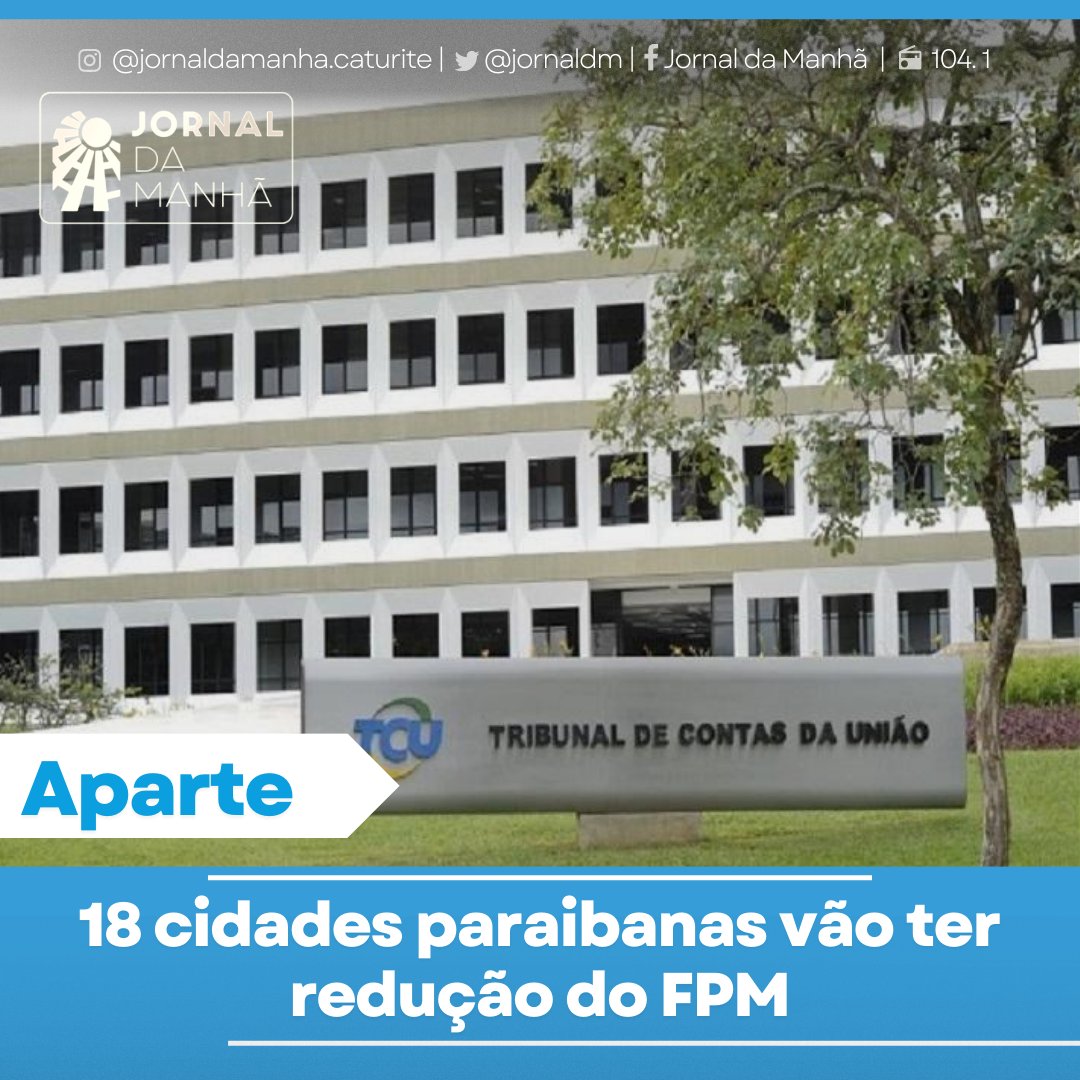 Jornaldm's tweet photo. De acordo com levantamento da Confederação Nacional dos Municípios, mais de 700 cidades brasileiras sofrerão redução nos repasses (ao longo deste ano) do FPM (Fundo de Participação dos Municípios).
Acesse:  https://t.co/RzSOWFDYrJ e saiba todas as informações! https://t.co/t3n9by0kfX