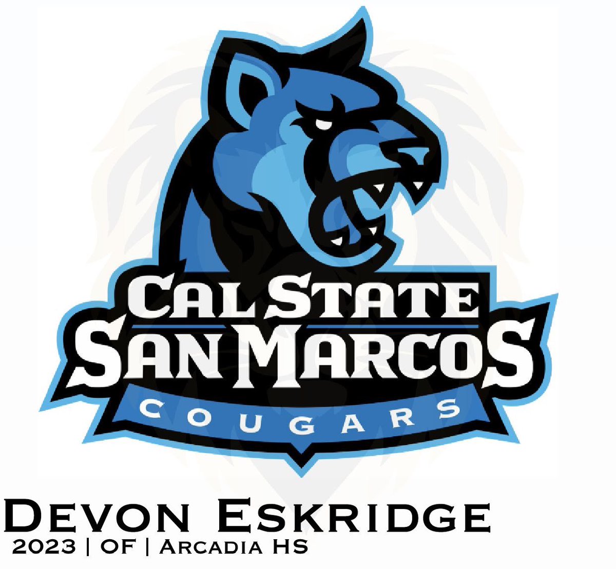 Matadors_Bsbl's tweet photo. Congratulations Devon Eskridge | 2023 | OF | Arcadia HS | committed to Cal State San Marcos #going2college #Collegebound #walkwithlions #Getseen #WeDevelop https://t.co/DZPqz5jII2
