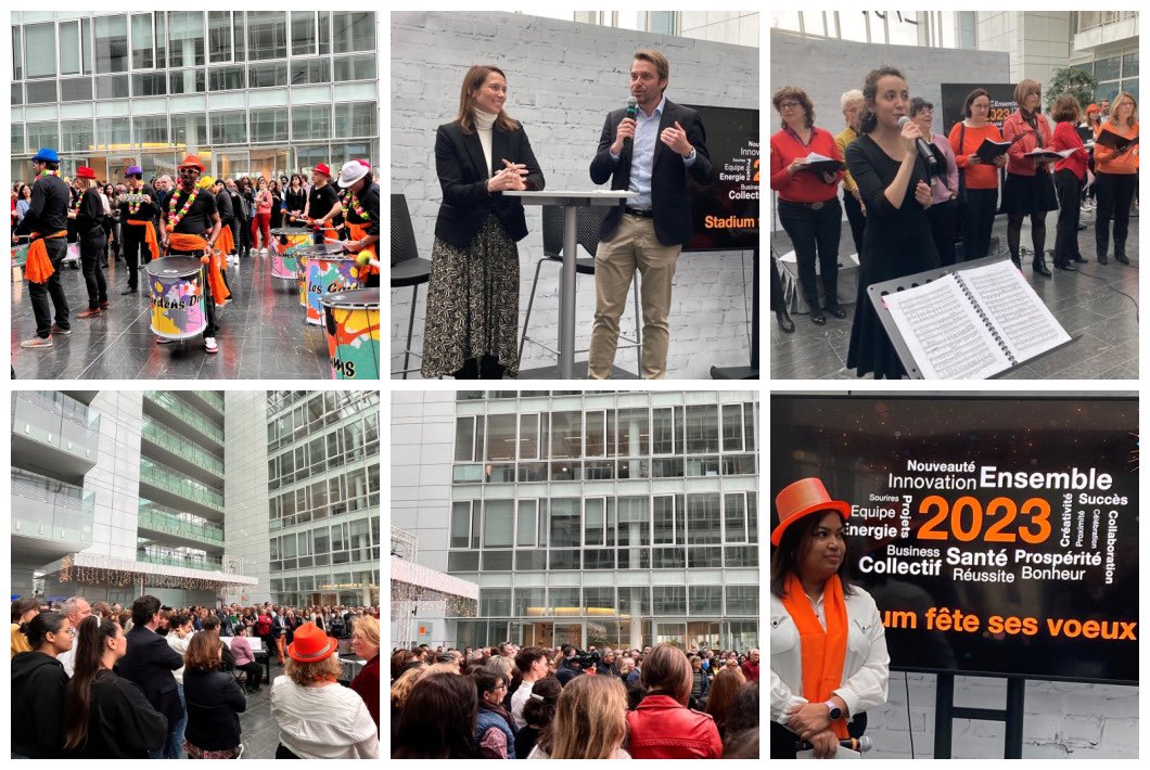 Quel plaisir de commencer 2023 avec tant d’énergie et de bonne humeur !
Un grand merci à tous nos collaborateurs du siège d’<a href="/orangebusiness/">Orange Business</a> pour ce moment chaleureux qui fut aussi l’occasion de découvrir certains talents artistiques cachés 😄 Très bonne année à tous ! 🎉