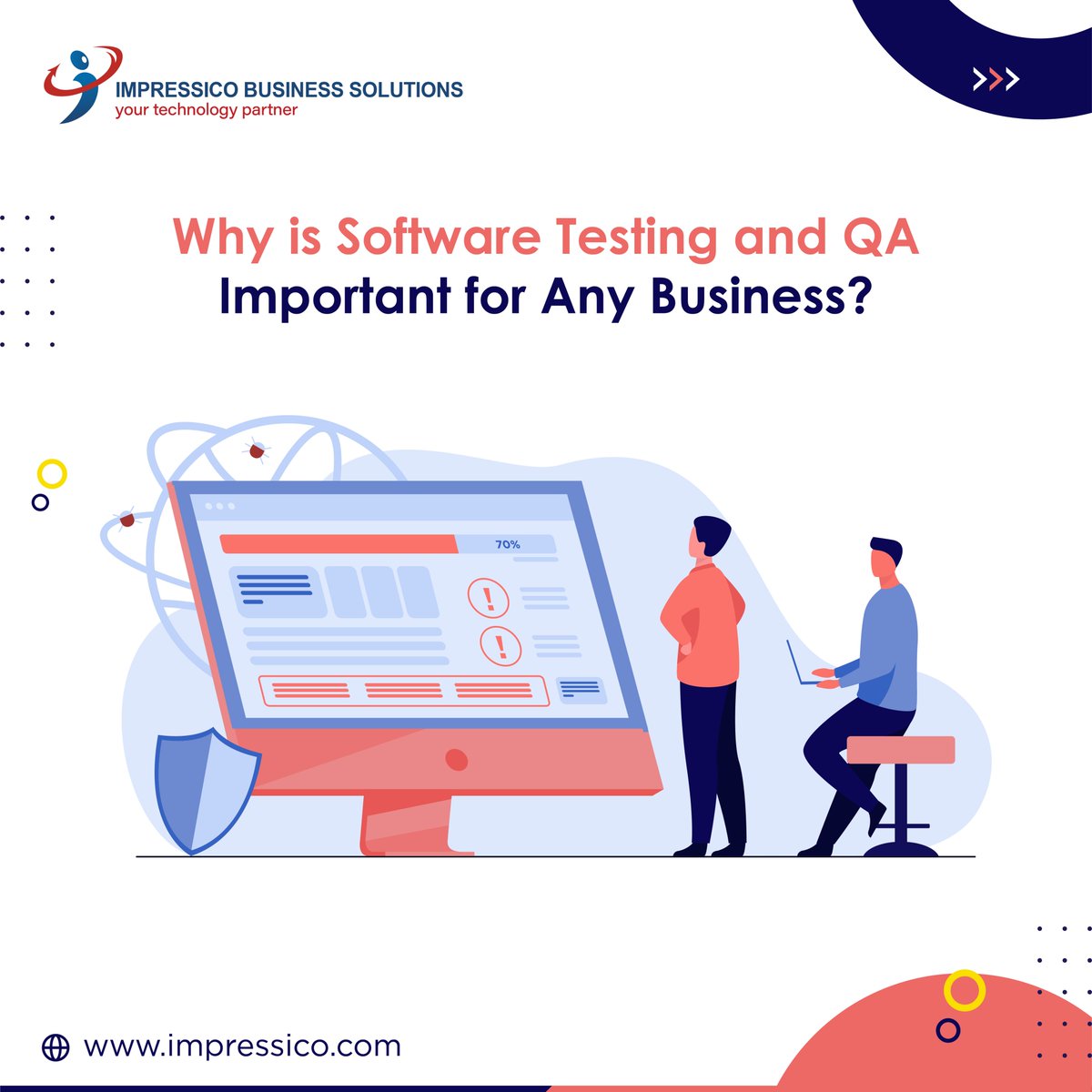 ImpressicoTweet's tweet image. In the digital age, software is the only factor that reaches a larger audience today. 

Visit our website to know Why is Software Testing and QA Important for Any Business?
impressico.com/blog/why-is-so…

#impressico #itservices #softwaretestingservices #softwaretestingcompany #QA