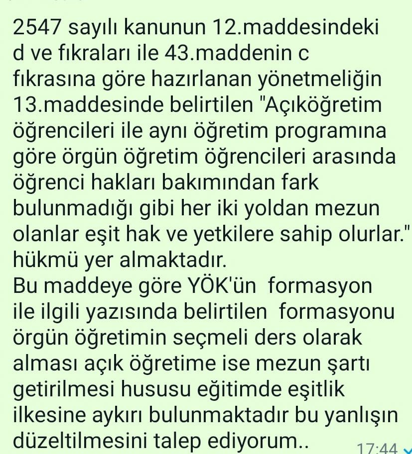 Okurken formasyon almak açıkögretim öğrencilerinin de hakkı. Ayrı ücret ödemek istemiyoruz.
#aöfokurkenformasyon