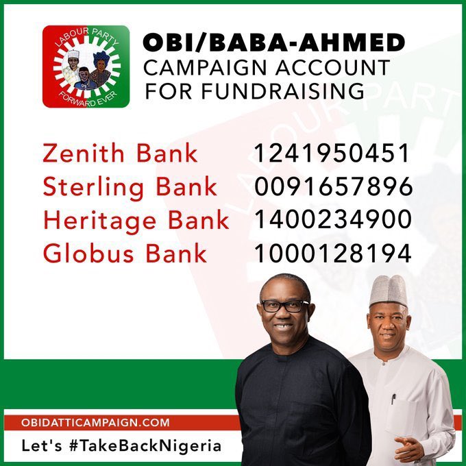 JosephOnuorah's tweet photo. We are ready to go guys 🔥🔥🔥

5 BILLION NAIRA IN 3 WEEKS FOR OBIDATTI 📣📣

✅ 1 Million Obidients 
✅ 5k Naira Minimum Crowdfund donation 
✅ Share proof and Retweet with hashtag #My5kForANewNigeria 

This is our Sacrifice to Propel OBIDATTI to Aso Rock. 

Kindly Pass this! https://t.co/Aycb6mM10U