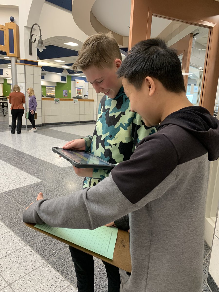 MrsMMurph's tweet photo. Students are completing a scavenger hunt around @DCEMS_67 today. We are comparing cells to our school to better understand each organelle’s function! #everestpride https://t.co/RzH4F7y2Zl