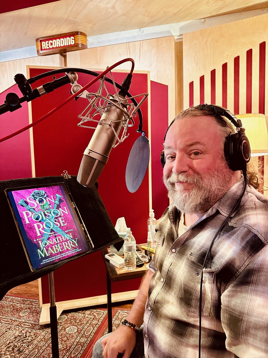 A sneak peek at @Ray__Porter (aka "the voice in my head when i write Kagen or Ledger") during the recording of SON OF THE POISON ROSE. It debuts Tuesday 1/10 on audio, ebook, and trade paperback. <a href="/MacmillanAudio/">Macmillan Audio</a> <a href="/MacmillanUSA/">Macmillan Publishers</a> #darkfantasy #audiobook