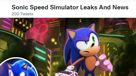 Sonic Speed Simulator Leaks And News (@SSSLeaksAndNews) / X